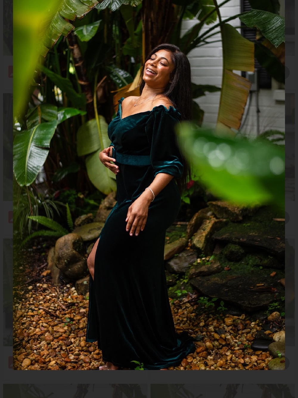 Giffniseti Green Velvet Formal Gown — Size 1XL